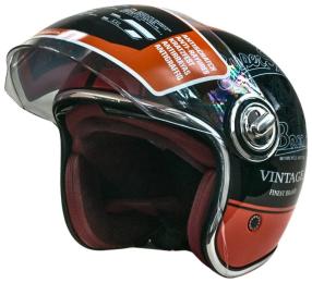 Мотошолом Beon B-108A ABS SUPER SPORT SHINY XXL Black Orange