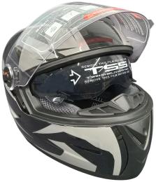 Мотошолом Forte M61D, розмір XL Black Gray