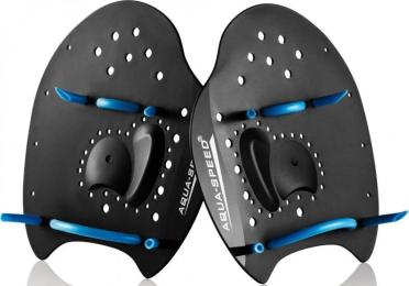 Лопатки для плавання Aqua Speed SKILL PADDLE 1791 L 21,5х20см Black Blue (147-07L)