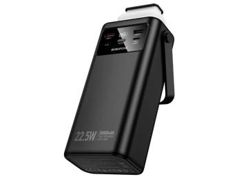 Зовнішній портативний акумулятор Borofone BJ65 High 30000mAh Black 22.5W+PD20W+four-cables