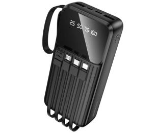 Зовнішній портативний акумулятор Borofone BJ76A Smart 20000mAh Black with 4 cables (6941991120053)