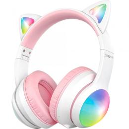 Накладні навушники Proove Kids LumiCat (APP) Pink White