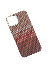 Чохол-накладка Infinity Carbon Print with MagSafe для Apple iPhone 17 Pro Max Brown Orange