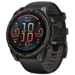 Смарт-годинник Garmin Fenix 8 47mm AMOLED Carbon Gray Sapphire DLC Titanium w. Black/Pebble Gray B. (010-02904-26)