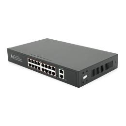 Світч Merlion 16 POE + 2 RJ45 + 2 SFP 10/100/1000 Black