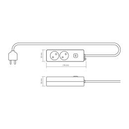 Мережевий фільтр Videx VF-PD22-W White