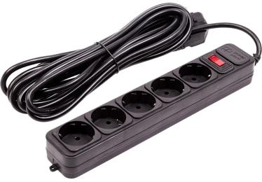 Мережевий фільтр PowerPlant JY-1056/5 Black (EX610723)