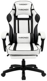 Ігрове крісло ThroneX PVC 002 Black White
