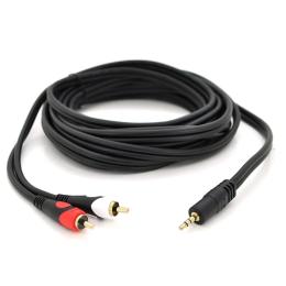 Перехідник Voltronic DC3.5 (тато) to 2хRCA (тато), 3m Black