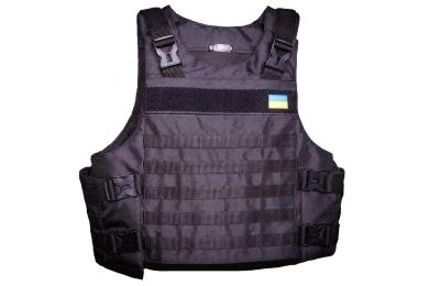 Плитоноска з встановленям бокового та кевларового захисту кордура Kirasa KI101 Black