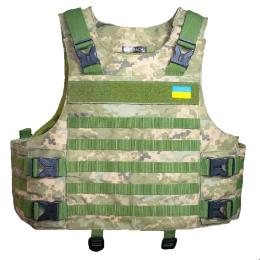 Плитоноска тактична з встановленням додаткового захисту Kirasa KI1022 Pixel