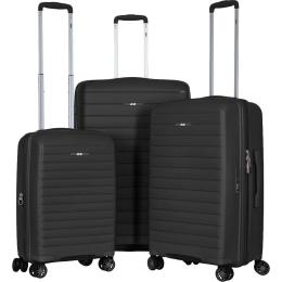 Набір валіз 2E Aero L+M+S Black (2E-SPP-AERO-SET3-BK)