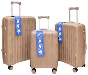 Набір валіз 2E M7979 L+M+S anti theft Rose Gold (2E-PP-M7979-SET3-RG)