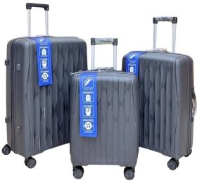 Набір валіз 2E M7979 L+M+S anti theft Dark Gray (2E-PP-M7979-SET3-DG)
