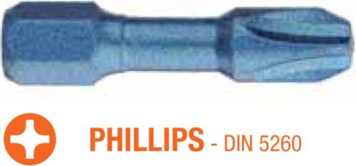 Набір біт USH Blue Shock Phillips PH3 x 30 мм Torsion (UUSE0062443) 5 шт