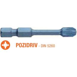 Набір біт USH Blue Shock Pozidriv PZ2 x 50 мм Torsion (UUSE0063431) 5 шт