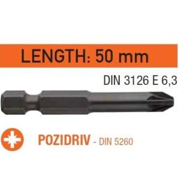 Набір біт USH Industry Pozidriv PZ1 x 50 мм (UUSG0013030) 10 шт