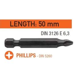 Набір біт USH Industry Phillips PH2 x 50 мм Torsion (UUSG0013622) 10 шт