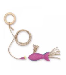 Іграшка для котів Природа Рибка на магніті 9х15 см (4823082430734)