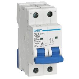Автоматичний вимикач CHNT NB1-63DC 2P C63 DC500V 63A
