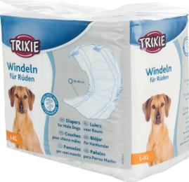 Підгузки Trixie для кобелів поліестер розмір L-XL 60-80 см 12 шт (23643)