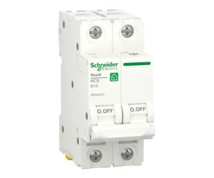 Автоматичний вимикач Schneider Electric RESI9 6kA 2P 10A В (R9F02210)