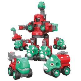 Іграшкова машинка OTAMANKO Трансформер Динозавр 5 в 1 Turquoise Red (OTA-132TS)
