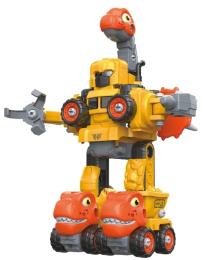 Іграшкова машинка OTAMANKO Трансформер Динозавр 5 в 1 Yellow Orange (OTA-131TS)