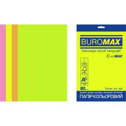Папір Buromax BM.27215200E-99 EUROMAX, А4, 80g, NEON, 4colors, 200sh