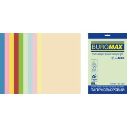 Папір Buromax BM.2721650E-99 EUROMAX, А4, 80g, PASTEL+INTENSIVE, 10colors, 50sh