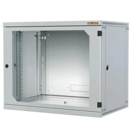 Шафа настінна Conteg 9U 600x600 removable side panels RAL7035 (RUN-09-60/60)