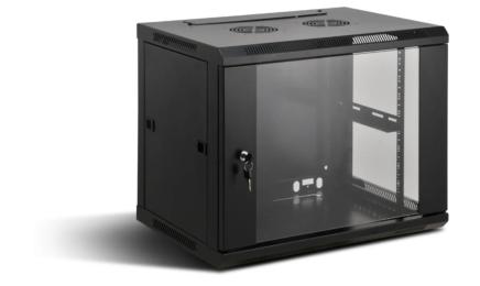 Шафа настінна Kingda 18U 19 600x450 RAL9004 (KD-007-6418)