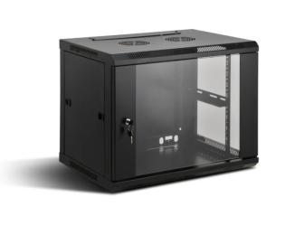Шафа настінна Kingda 18U 19 600x600 RAL9004 (KD-007-6618)