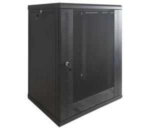 Серверна шафа 15U, EServer 600х600х773 (Ш*Г*В), скло, чорна (ES-Е1560B)