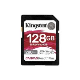 Карта памяті Kingston CANVAS REACT PLUS 128GB SDXC UHS-II U3 CLASS 10 V60 (SDR2V6/128GB) (Уцінений)