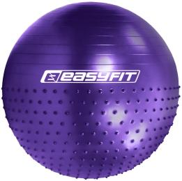 Фітбол 65 см EasyFit Hybrid фіолетовий (фітбол напівмасажний) (EF-3011-V)