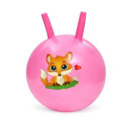 Дитячий мяч для фітнесу Тваринка MS 4284(Pink) з ріжками, 45 см