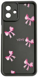 Чохол-накладка Infinity Silicon Print for Samsung Galaxy A07 4G Black Бантик