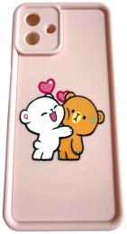Чохол-накладка Infinity Silicon Print for Samsung Galaxy A07 4G Pink Ведмедик