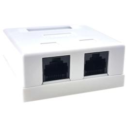 Розетка Cablexpert EServer 2хRJ-45 Cat5Е White (WT-2015A)