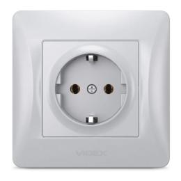 Розетка Videx BINERA (VF-BNSK1G-SS) Silver
