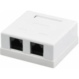 Розетка KINGDA 2xRJ-45 Cat.6 UTP White (KD-WP6035-C6)