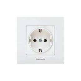 Розетка Panasonic Karre Plus 55 White із заземленням (WDTC92022WH-UA1)