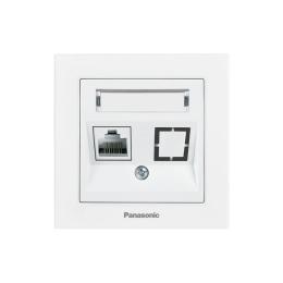 Розетка Panasonic Karre Plus 55 RJ45 CAT6e White (WDTC94212WH-UA1)