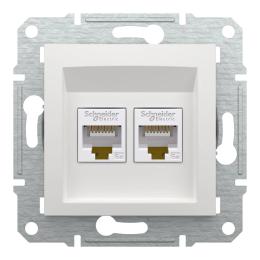 Розетка Schneider Electric Asfora EPH4470121 White подвійна