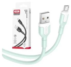 Дата-кабель XO NB212 USB-A (тато)  -  MicroUSB (тато), 1м Green