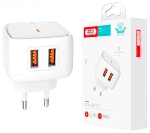 Адаптер живлення для телефона XO L61 2 USB/2.4A White