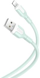 Дата-кабель XO NB212 USB-A (тато)  -  Lightning (тато), 1m Green