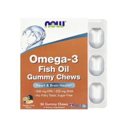 Рибячий жир Now Foods Omega-3 Fish Oil - 36 Gummy Chews (2023-10-6507)