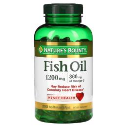 Рибячий жир Natures Bounty Fish Oil 1200 мг 200 гелевих капсул (NRT-13102)